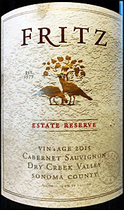 Fritz 2015 Reserve Cabernet Sauvignon