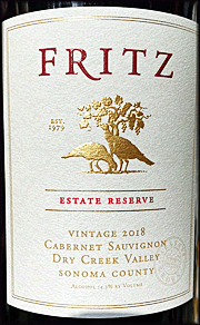 Fritz 2018 Estate Reserve Cabernet Sauvignon