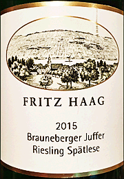 Fritz Haag 2015 Brauneberger Juffer Spatlese Riesling
