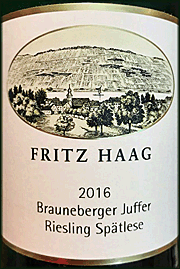 Fritz Haag 2016 Brauneberger Juffer Spatlese Riesling