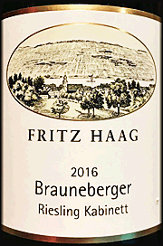 Fritz Haag 2016 Brauneberger Kabinett Riesling