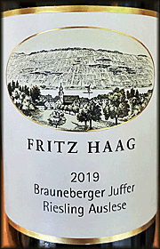 Fritz Haag 2019 Brauneberger Juffer Auslese Goldkapsel Riesling