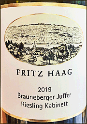 Fritz Haag 2019 Brauneberger Juffer Kabinett Riesling