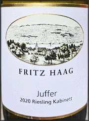 Fritz Haag 2020 Brauneberger Juffer Kabinett Riesling