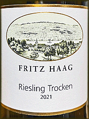 Fritz Haag 2021 Trocken Riesling