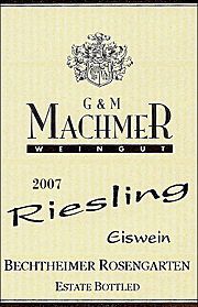 Machmer 2007 Riesling Eiswein Bechtheimer Rosengarten