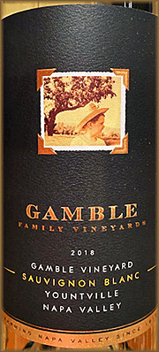 Gamble 2018 Sauvignon Blanc