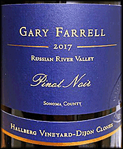 Gary Farrell 2017 Hallberg Dijon Clones Pinot Noir