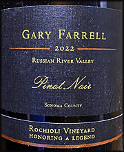 Gary Farrell 2022 Rochioli Vineyard Honoring a Legend Pinot Noir
