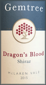 Gemtree 2015 Dragon's Blood Shiraz