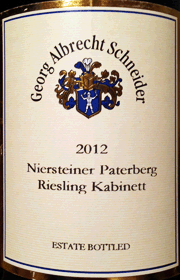 Georg Albrecht Schneider 2012 Niersteiner Paterberg Kabinett Riesling