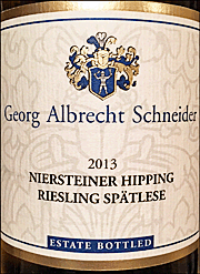 Georg Albrecht Schneider 2013 Niersteiner Hipping Spatlese Riesling