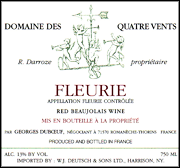 Georges Duboeuf 2009 Domaines des Quartre Vents Fleurie