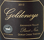 Goldeneye 2012 Gowan Creek Pinot Noir
