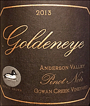 Goldeneye 2013 Gowan Pinot Noir