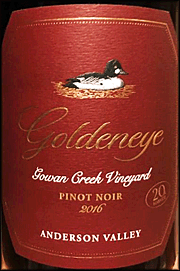 Goldeneye 2016 Gowan Creek Vineyard Pinot Noir