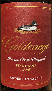 Goldeneye 2018 Gowan Creek Pinot Noir
