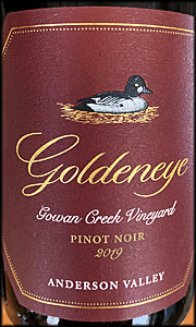 Goldeneye 2019 Gowan Creek Pinot Noir