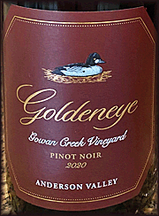Goldeneye 2020 Gowan Creek Pinot Noir