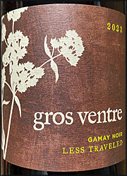 Gros Ventre 2023 Less Traveled Gamay Noir