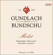 Gundlach Bundschu 2009 Merlot
