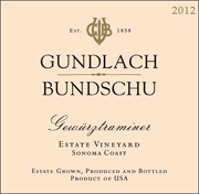 Gundlach Bundschu 2012 Gewurztraminer
