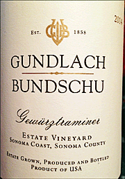 Gundlach Bundschu 2014 Gewurztraminer