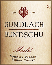Gundlach Bundschu 2014 Merlot
