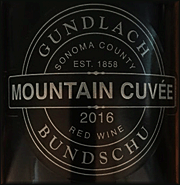 Gundlach Bundschu 2016 Mountain Cuvee