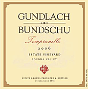 Gundlach Bundschu 2006 Estate Tempranillo