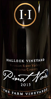 Halleck 2015 The Farm Vineyards Pinot Noir