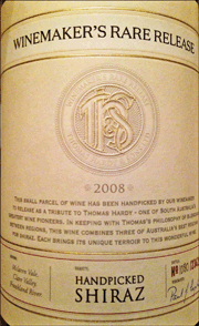 Hardys 2008 Winemakers Rare Release Shiraz