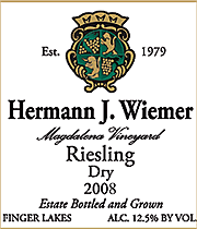 Hermann Wiemer 2008 Magdalena Riesling