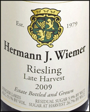 Wiemer 2009 Late Harvest Riesling