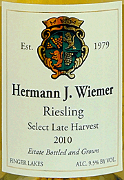 Wiemer 2010 Select Late Harvest Riesling