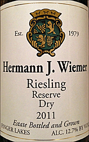 Hermann Wiemer 2011 Dry Reserve Riesling