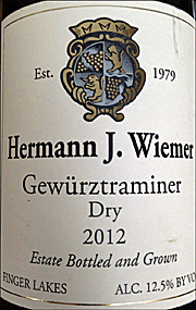 Wiemer 2012 Dry Gewurztraminer