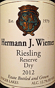 Hermann Wiemer 2012 Dry Reserve Riesling