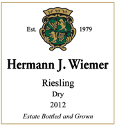 Hermann Wiemer 2012 Dry Riesling