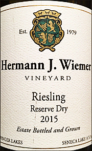 Wiemer 2015 Dry Reserve Riesling