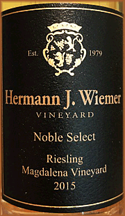 Hermann Wiemer 2015 Noble Select Magdalena Vineyard Riesling