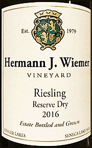 Wiemer 2016 Dry Reserve Riesling