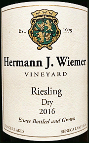 Hermann Wiemer 2016 Dry Riesling