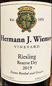 Wiemer 2018 Dry Reserve Riesling