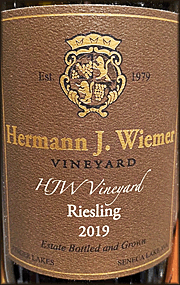 Hermann Wiemer 2019 HJW Vineyard Riesling