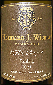 Hermann Wiemer 2021 HJW Vineyard Riesling