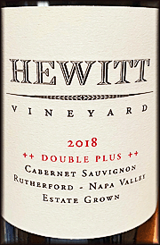 Hewitt 2018 Double Plus Cabernet Sauvignon