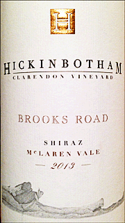 Hickinbotham 2013 Brooks Road Shiraz