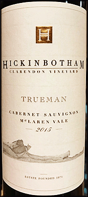 Hickinbotham 2015 Trueman Cabernet Sauvignon