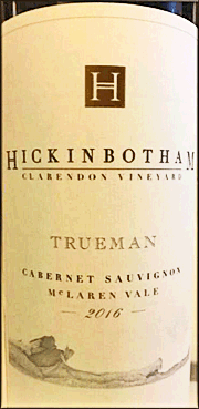 Hickinbotham 2016 Trueman Cabernet Sauvignon